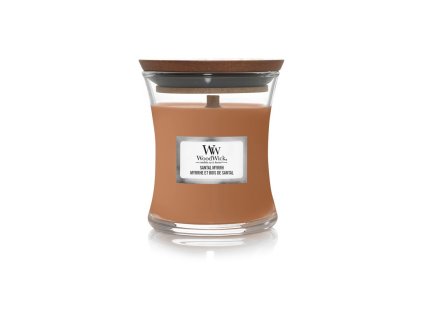 Vonná svíčka Woodwick Santal Myrrh váza malá