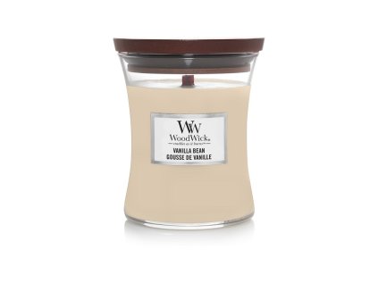 Vonná svíčka WoodWick Vanilla Bean váza střední