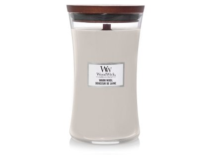 Vonná svíčka WoodWick Warm Wool váza velká