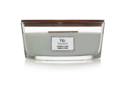 Vonná svíčka loď WoodWick Lavender & Cedar