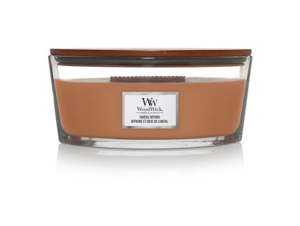 Vonná svíčka loď WoodWick Santal Myrrh