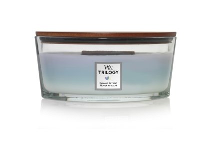 Vonná svíčka loď Woodwick Trilogy Calming Retreat