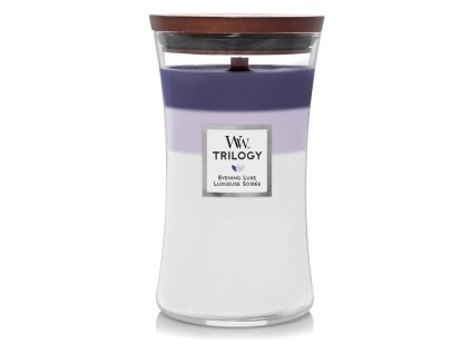 Vonná svíčka WoodWick Trilogy Evening Luxe váza velká