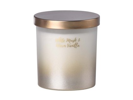 Vonná svíčka ve skle s plechovým víčkem Emocio sklo 80x90 mm, v dárkové krabičce White Musk & Warm Vanilla, Starry Blue Sky, Red Berries & Mahogany, Forest Fir & Cedar