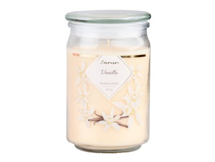 Vonná svíčka Emocio Sklo 93x142 mm se skleněným víčkem Vanilla, Lavender,Cotton, Black Cherry, Citrus Energy, Tropical Coconut, Cinnamon, Christmas Apple, Golden Wings a další.........