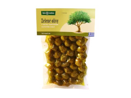 430164 Olivy zelene v extra panenskem olivovem oleji 250 g BIO BIO NEBIO 1