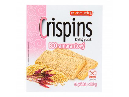 Chlebíček kukuřičný s amarantem Crispins bezlepkový 100 g BIO EXTRUDO