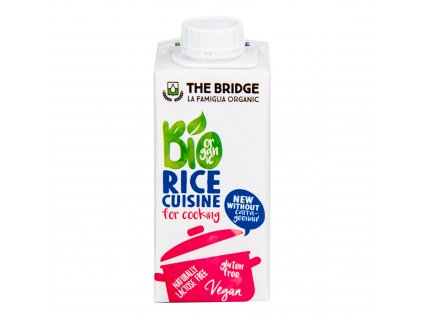 Rýžová alternativa smetany 7 % tuku 200 ml BIO THE BRIDGE