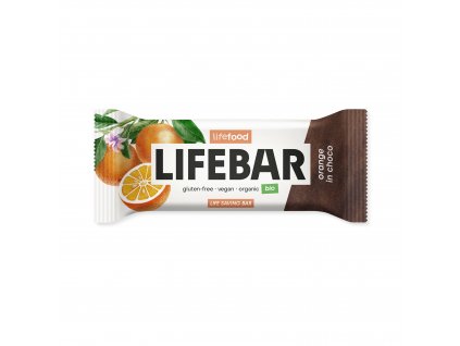 Tyčinka Lifebar pomeranč v čokoládě 40 g BIO LIFEFOOD