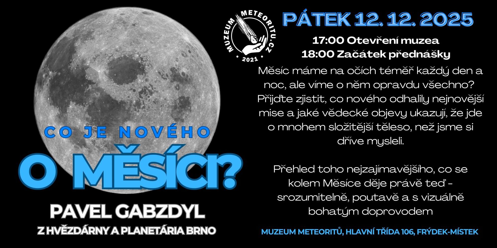 Přednáška / Pavel Gabzdyl podruhé v Muzeu meteoritů