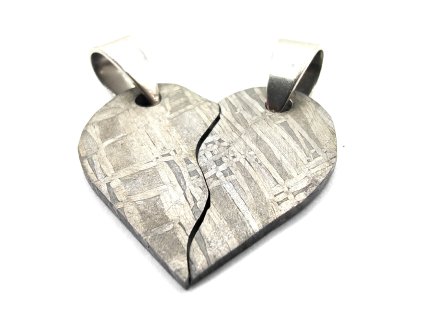 Přívěsek meteorit Muonionalusta Srdce - dvojdílný