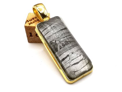 Přívěsek meteorit 25x10mm - zlatý
