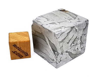 Meteorit Seymchan 54,1 gr. / řez kostka