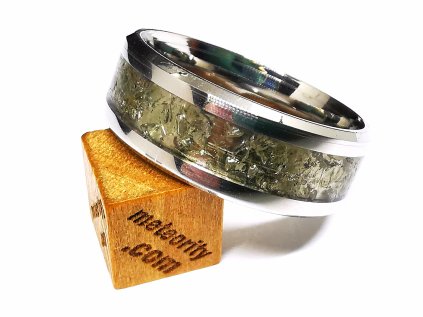 Prsten s Vltavínem / ocel
