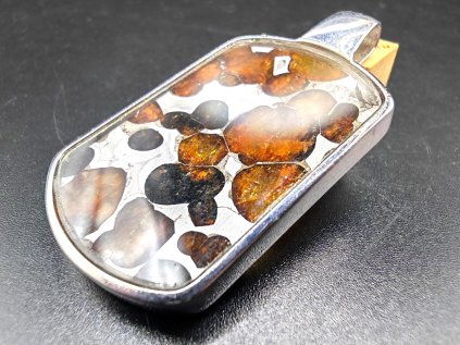 Přívěsek meteorit Pallasit /45x25mm