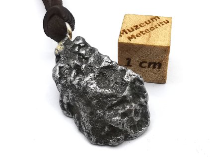 Přívěsek meteorit + kožená šňůrka