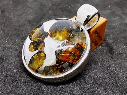 Přívěsek meteorit Pallasit / Ø22mm