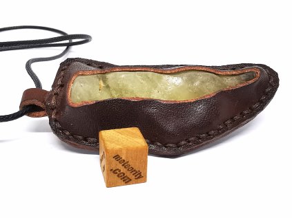 Amulet Libyjské sklo / kůže
