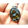 Přívěsek meteorit Pallasit / 20x15mm