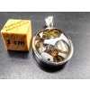 Přívěsek meteorit Pallasit / 20x15mm