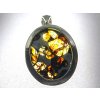 Přívěsek meteorit Pallasit / 20x15mm