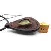 Amulet Libyjské sklo / kůže #09