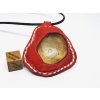 Amulet Libyjské sklo / kůže #03