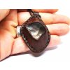 Amulet Libyjské sklo / kůže #02