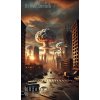 A post apocalyptic cityscape with multiple nuclear