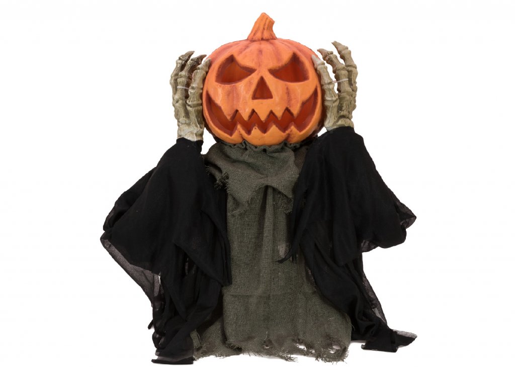 Halloweenová postava dýně, s animacemi, 70cm