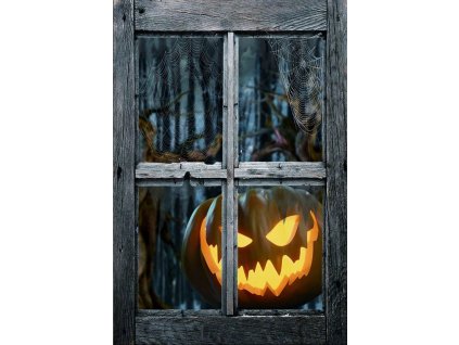 Halloween, okenní dekorace dýně, 80x120 cm