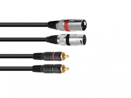 Kabel XC2-10 2x RCA - 2x XLR samec, 1 m