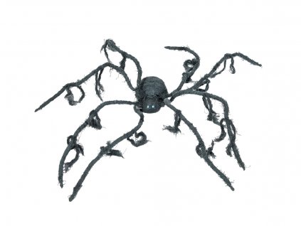 Halloween animovaný pavouk s LED očima