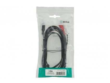 AV:link kabel Jack 3.5mm stereo samec - 2x RCA samec, 3m