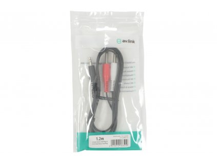 AV:link kabel Jack 3.5mm stereo samec - 2x Jack 6.3mm mono samec, 1.2m