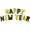 Sada fóliových balónků "HAPPY NEW YEAR", barva zlatá, černá