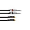 Kabel KC2-10 2x Jack 6,3 mono - 2x RCA, 1 m