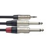 Stagg NYC3/MPS2PR, kabel 2x JACK mono/1x mini JACK stereo, 3m