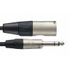 Stagg NAC3PSXMR, propojovací kabel XLR zástrčka - Jack 6,3 mm stereo zástrčka