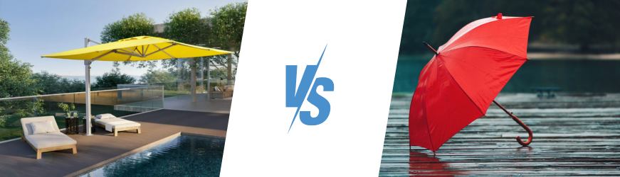 Jaký je rozdíl mezi slunečníkem a deštníkem?