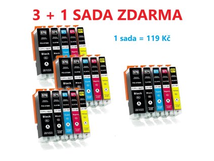 4x multipack canon pgi 570 + cli 571CMYK akce