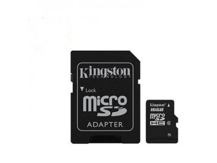 microSD 16GB Kingston HC card class 10 s adaptérem SD