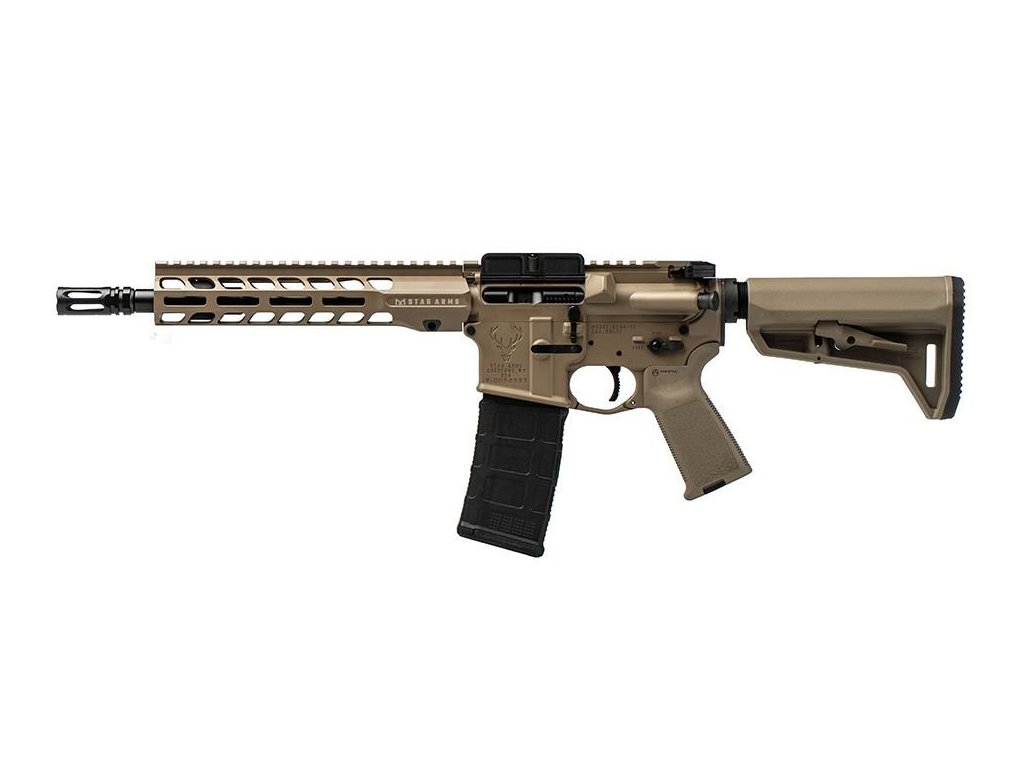 Puška sam. Stag Arms, Mod.: STAG 15 Enhanced Duty SBR LH, Ráže: .223 Rem, hl.: 10,5", FDE
