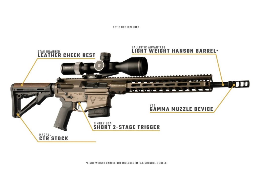 Puška sam. Stag Arms, Model: STAG 10 Pursuit, Ráže: .308 Win, hl: 16", Midnight Bronze