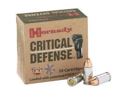 Náboj kulový Hornady, Critical Defense, 9mm Luger, 115GR, FTX CD