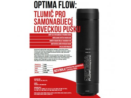 Tlumič A-TEC, OPTIMA 45 Flow, modulový, pro ráže do 6,5mm, na závit 5/8"-24 UNEF