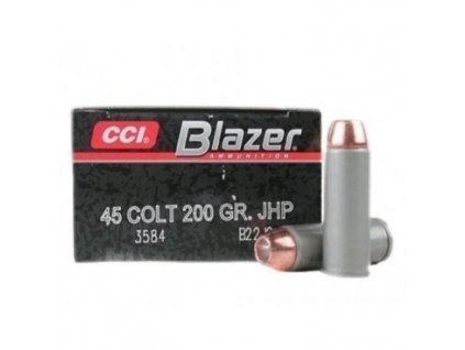 Náboj kulový CCI, Blazer Aluminium, .45 Colt, 200GR, JHP