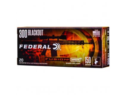 Náboj kulový Federal, Fusion, .300 AAC Blackout, 150GR, pro MSR, Bonded Soft Point