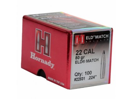 Střela Hornady, Match, .224", 80GR, ELD Match