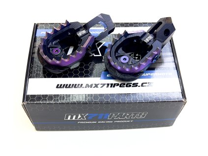 Stupačky Supermoto KTM/Husqvarna SM-R/FS-450/EXC-F/EXC/SX-F 2023-2025 Forza černé  MX711Pegs  SM/Supermoto stupačky